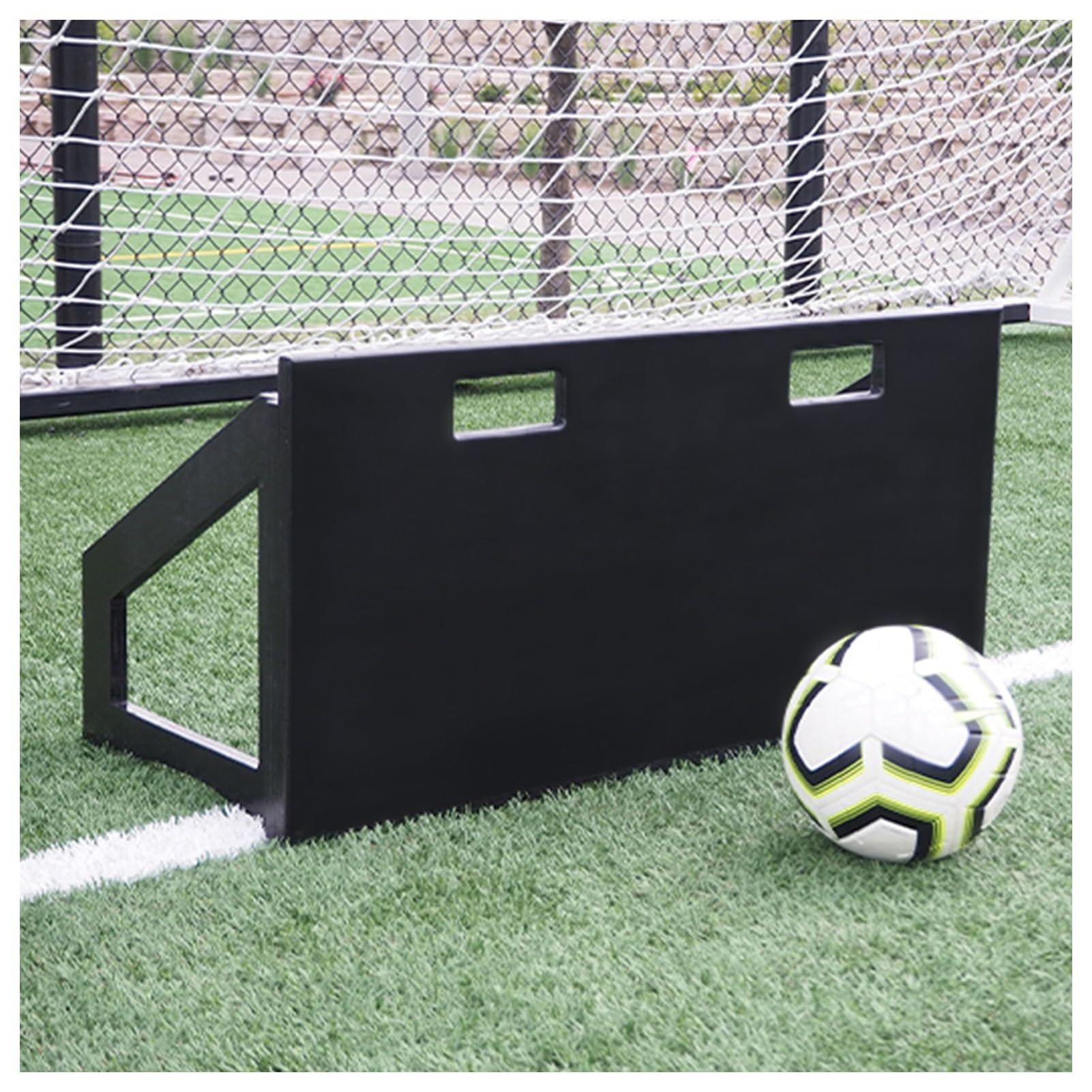 Stazione di calcio rimbalzo Board, attrezzatura per l'allenamento di calcio, muro di allenamento di calcio resistente agli urti, angolo regolabile, per l'allenamento delle abilità di passaggio e con