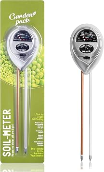 Garden Pack 3-in-1 Plant Moisture Meter pH - Moisture - Light Tester - Indoor & Outdoor Plant Soil Testing Kit - No Batteries Needed