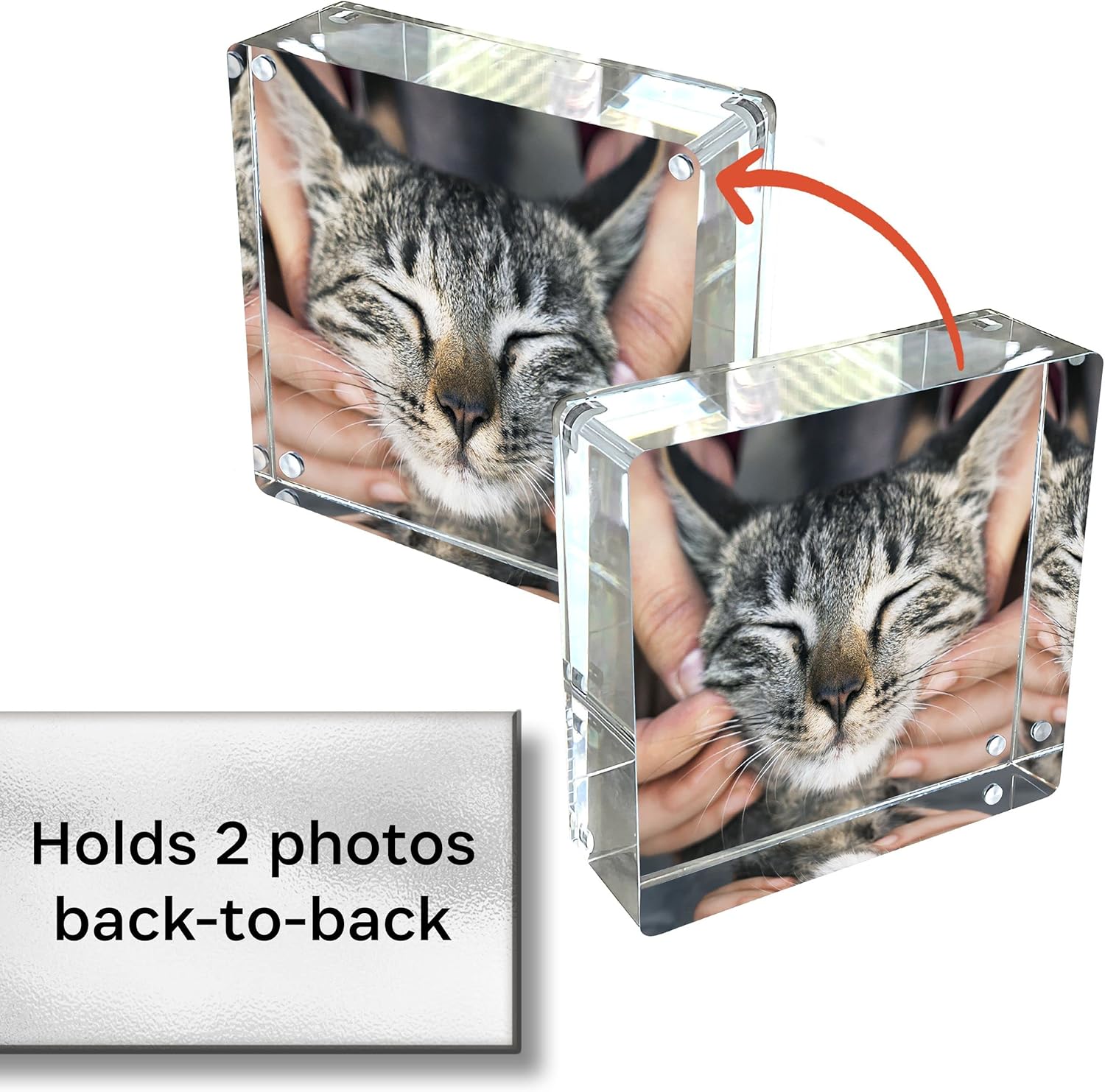 Canetti Prestige Picture Frame - Double Sided Magnetic Picture Frame for Home Decor