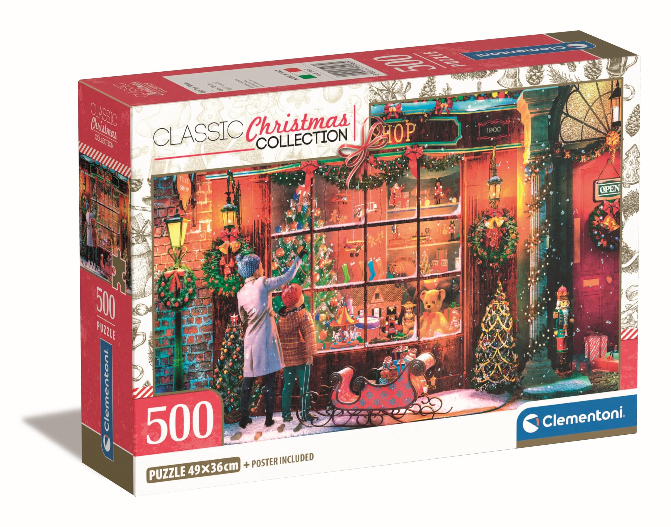 Clementoni Old Toy Shop - Puzzle 500 Piezas, Puzzle Adulto, Caja Compacta, Fabricado en Italia - 35567