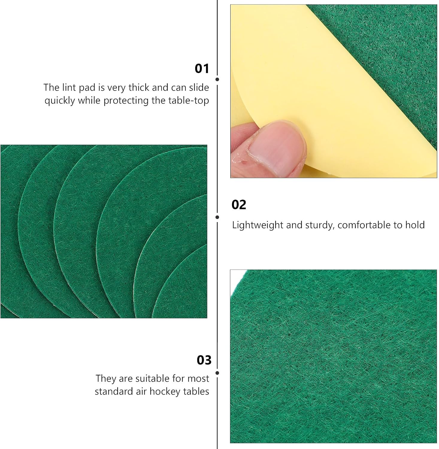 GALPADA 10Pcs Air Hockey Bat Pads Replacement Accessories Large Round Hockey Pusher Stickers Sturdy Equipment for Game Room Use