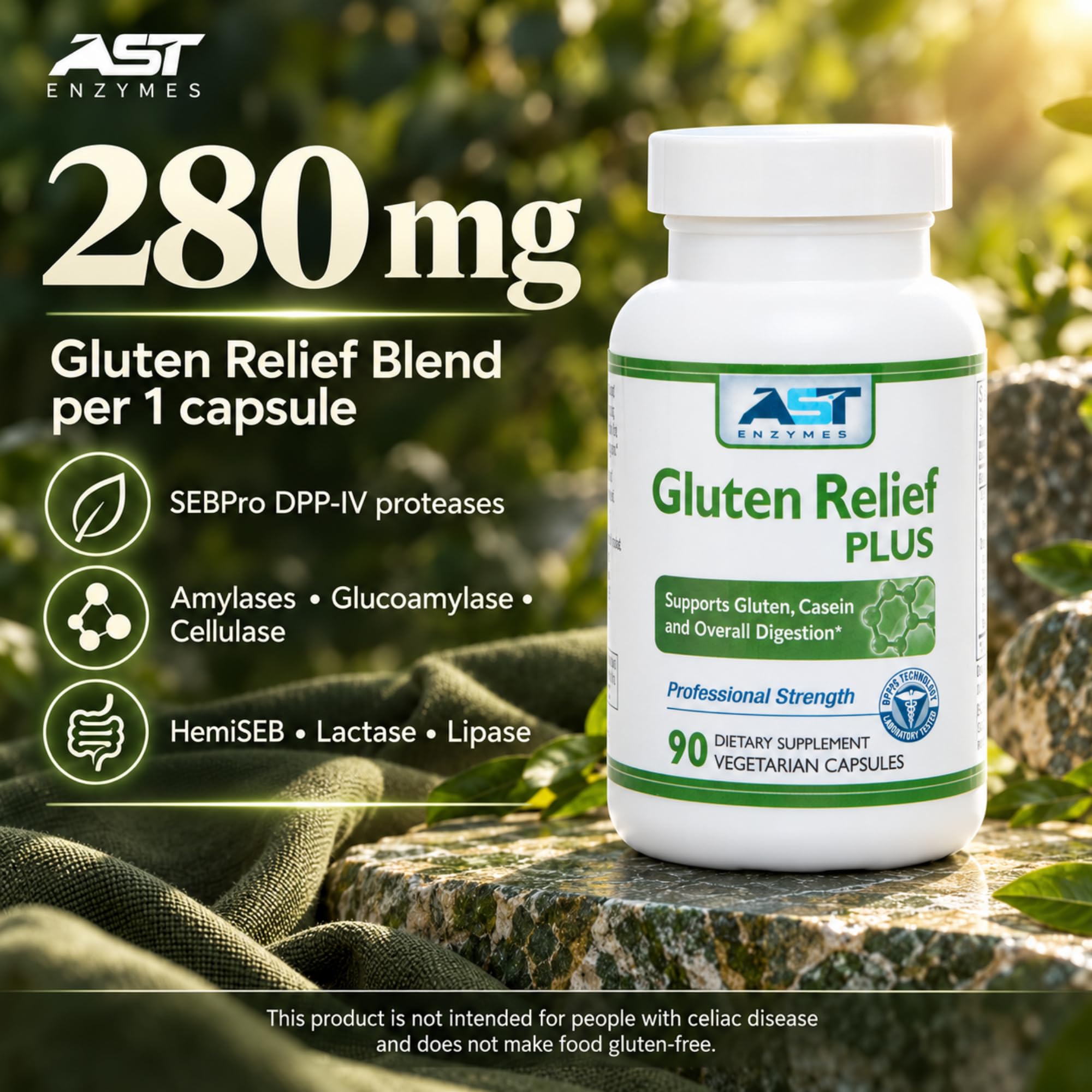 AST Enzymes Gluten Relief Plus DPP-IV Enzymes, 90 Capsules — Amazon image 5