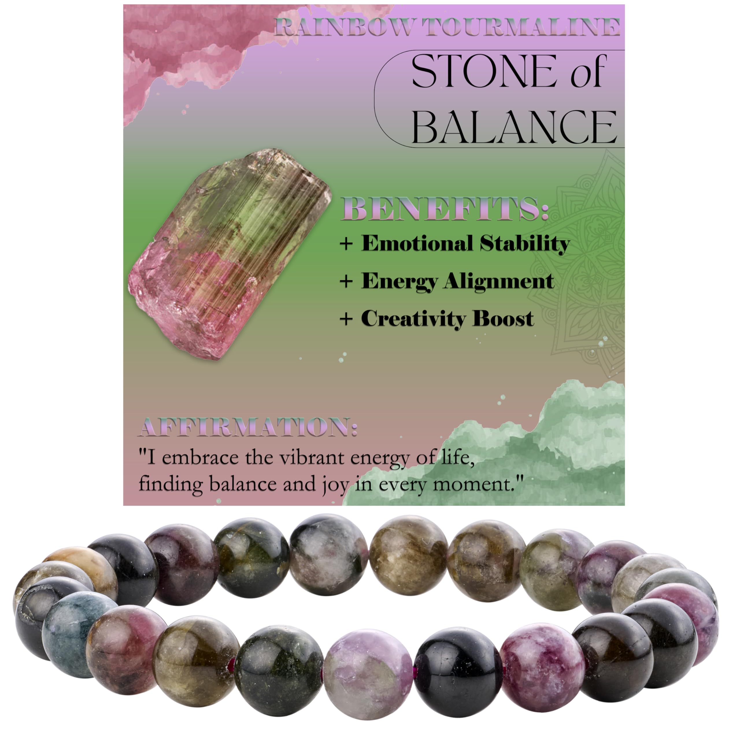 Bivei 8mm Beaded Bracelets for Women Handmade Semi Precious Natural Stone Stretch Elastic Jewelry Yoga Protection Gifts