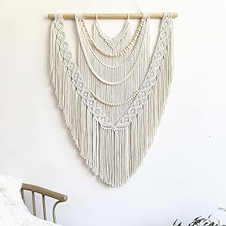 Large Macrame Wall Hanging, 27'' W x 36'' L Boho Art Tapestry Wall Decor...