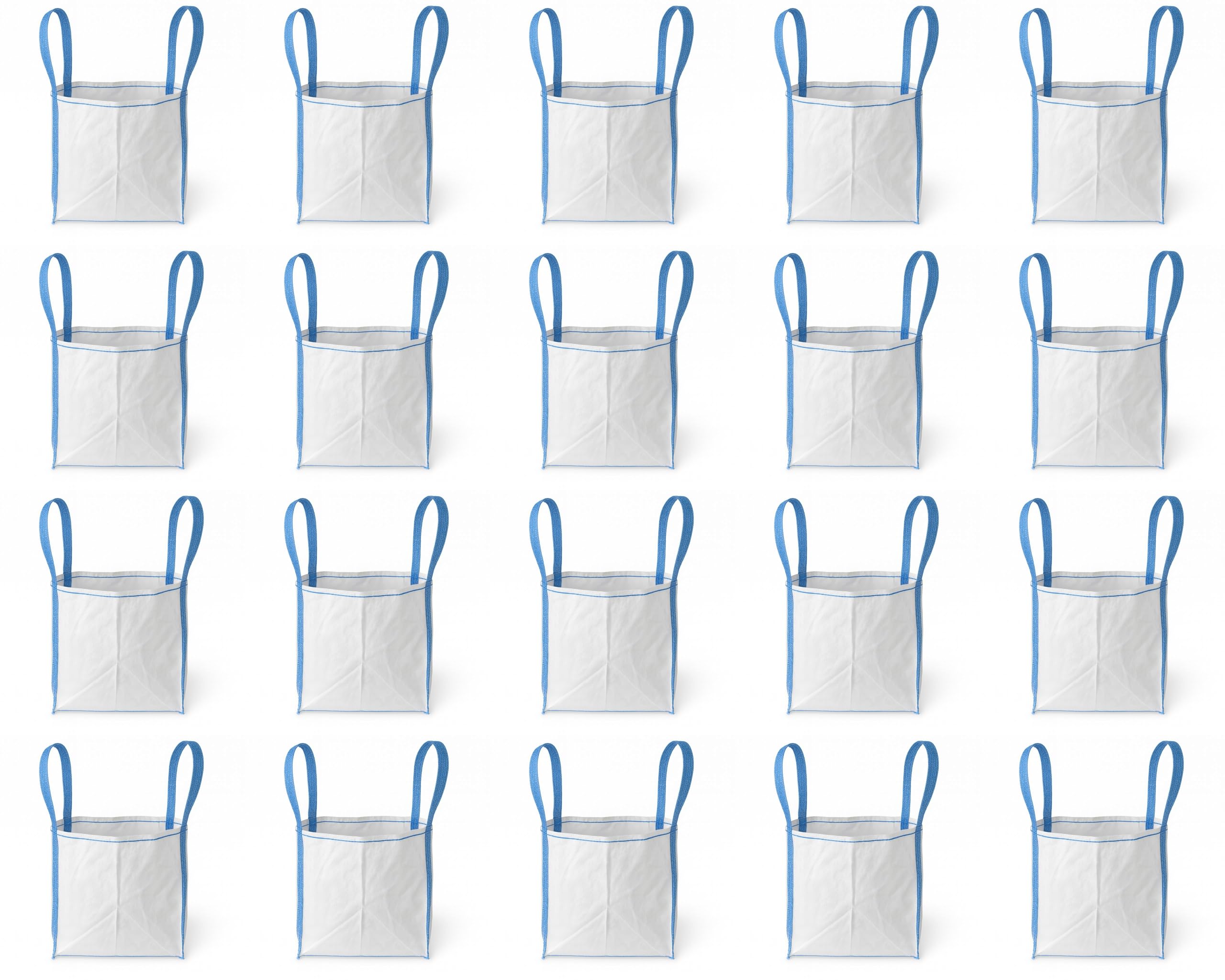 Lot de 20 grands sacs 40 x 40 x 40 cm – Sacs pour gravats, bois, déchets de jardin, sable – Sacs à gravats, capacité de charge 300 kg