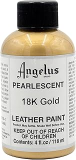 Angelus Pearlescent Leather Paint, 18K Gold, 4oz