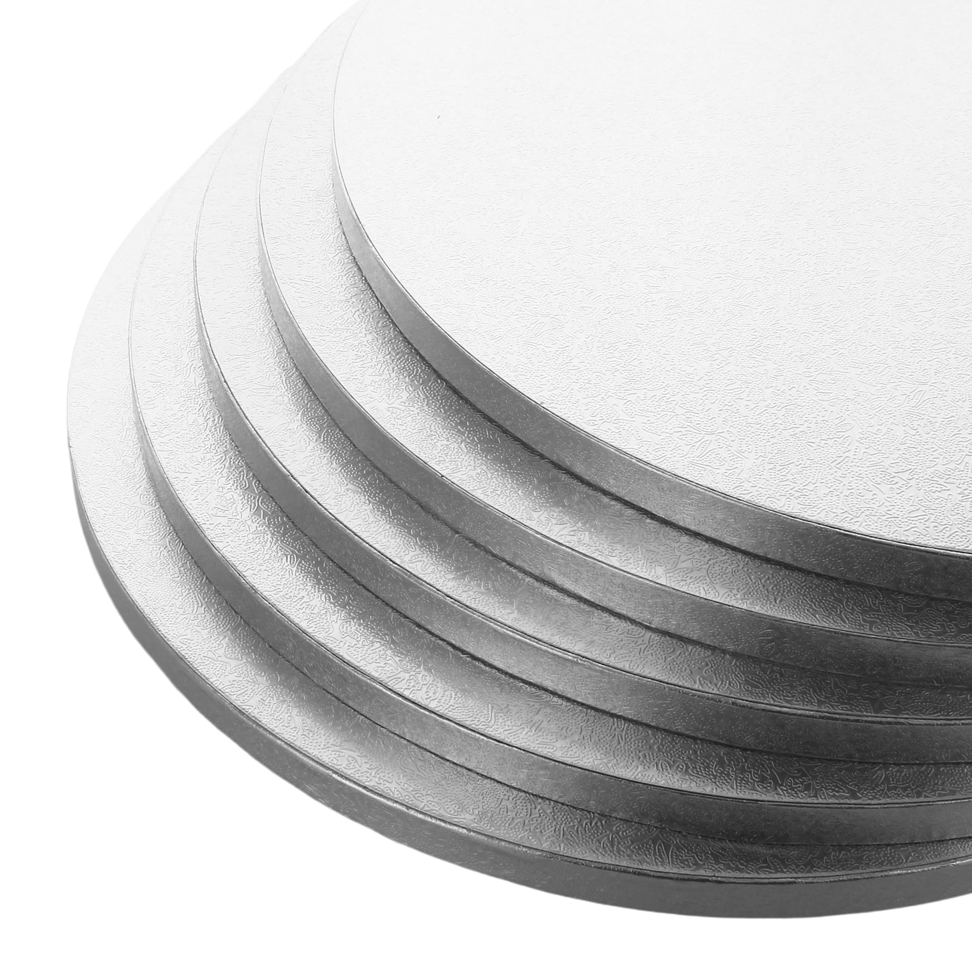 Culpitt RWD8F Lot de 5 planches à gâteau rondes Argenté 203 mm Épaisseur 13 mm
