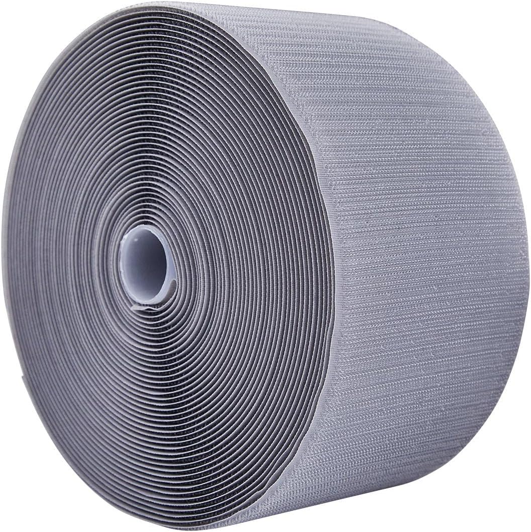 Century Hook Mat Fastener | 42' Long & 4" Wide | Hook Fastener for Carpet Bonded Foam Seams | Hook Mat Fasteners for Wrestling, Gymnastics, and Cheer Gym Floors (Grey)
