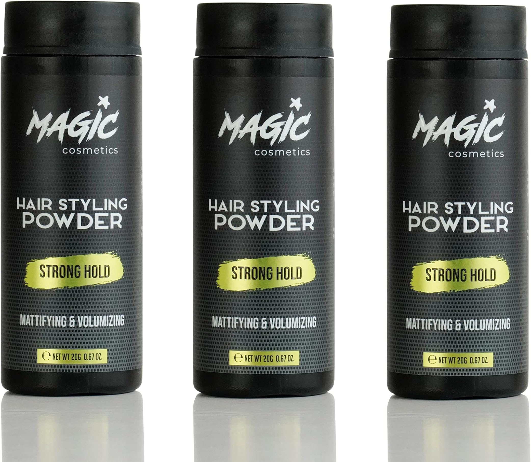 MAGIC COSMETICSHair Powder Men | Unisex Root Hair Styling Powder | Matt Look | Anti-Gravity Powder Styler | Invisible Texture | Instant Volume and Root Boost| All Hair Types | 60 gr