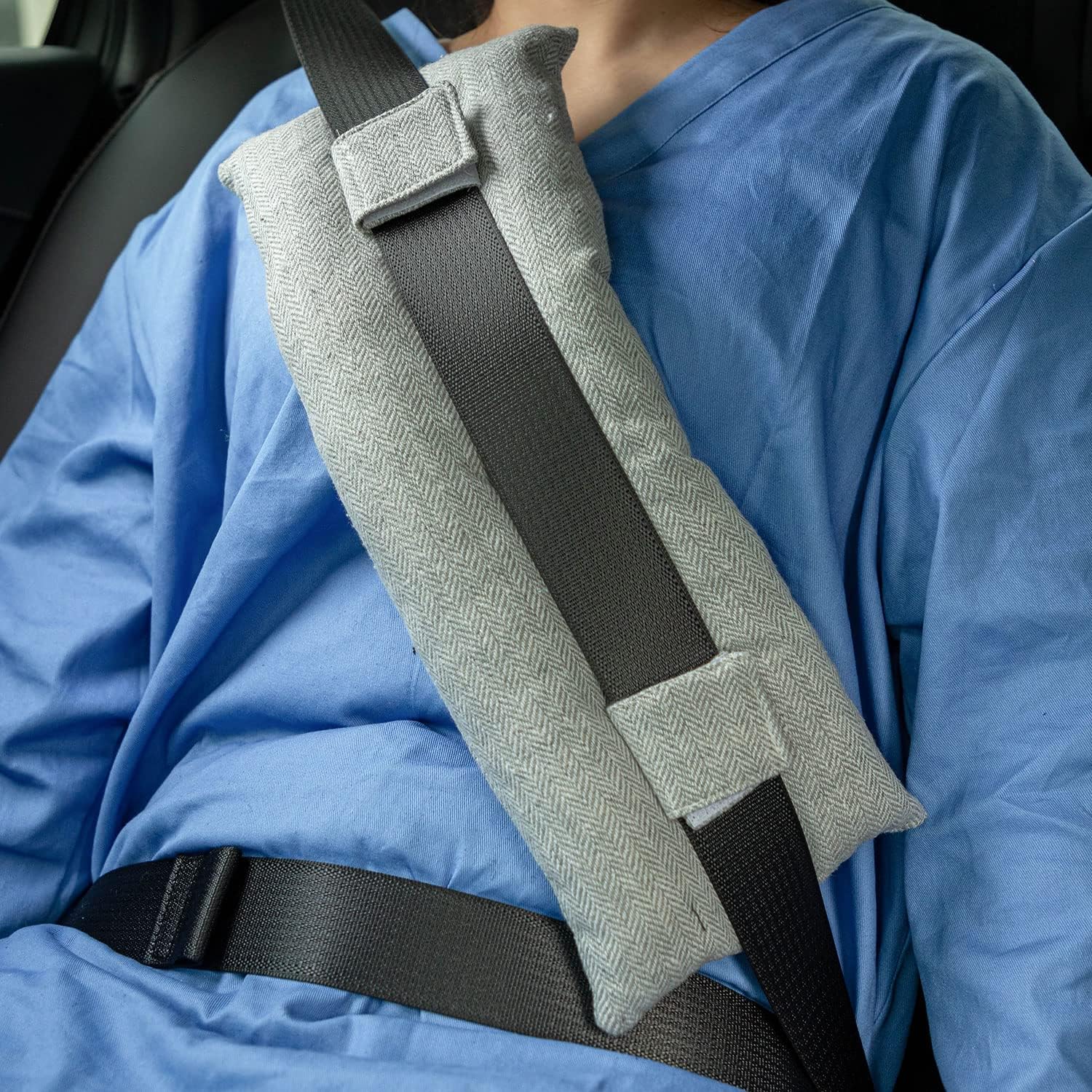 SWISSELITE Post Surgery Seat Belt Pillow, Mastectomy Pillow, Support