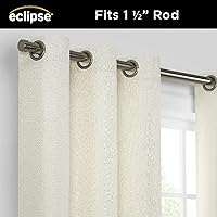 Vista 3 de Eclipse Kendall - Cortina extra ancha con ojales, panel de cortina corrediza para puerta de patio, aislamiento térmico con textura sólida