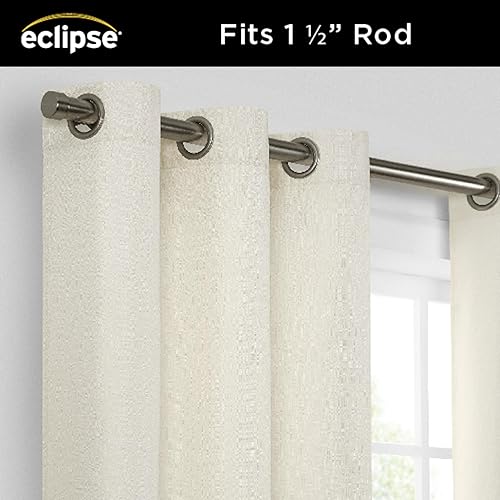 Miniatura 3 de Eclipse Kendall - Cortina extra ancha con ojales, panel de cortina corrediza para puerta de patio, aislamiento térmico con textura sólida y