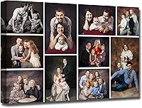 LZIMU Custom Photo Collage Canvas Print - Personalized Multi-Image Framed Wall Art, 8x12 Inch Home Decor