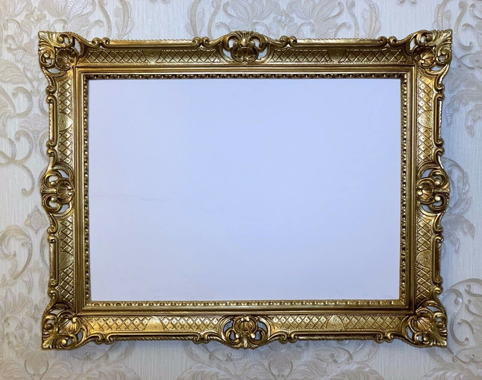 Cornice Portafoto In Legno Oro Antico 3x4: Artigianale Con Acrilico UV, Fai Da Te, Dimensioni 14x16,5 Cm