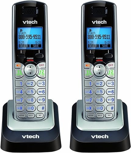 VTech DS6101 - Juego de accesorios para VTech DS6151, plateado, paquete de 2