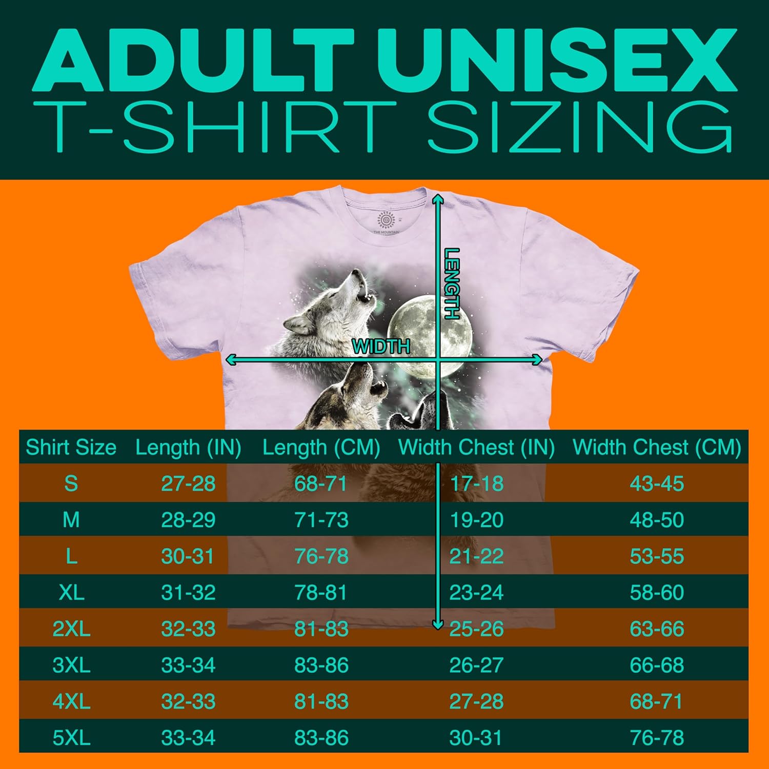 The Mountain Three Wolf Moon Short Sleeve Tee - Image 3