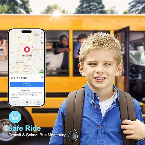 Miniatura 5 de Utag - Rastreador GPS para niños, paquete de 2 unidades, rastreador Bluetooth funciona con Apple Find My (solo iOS), impermeable, modo perdido, sin