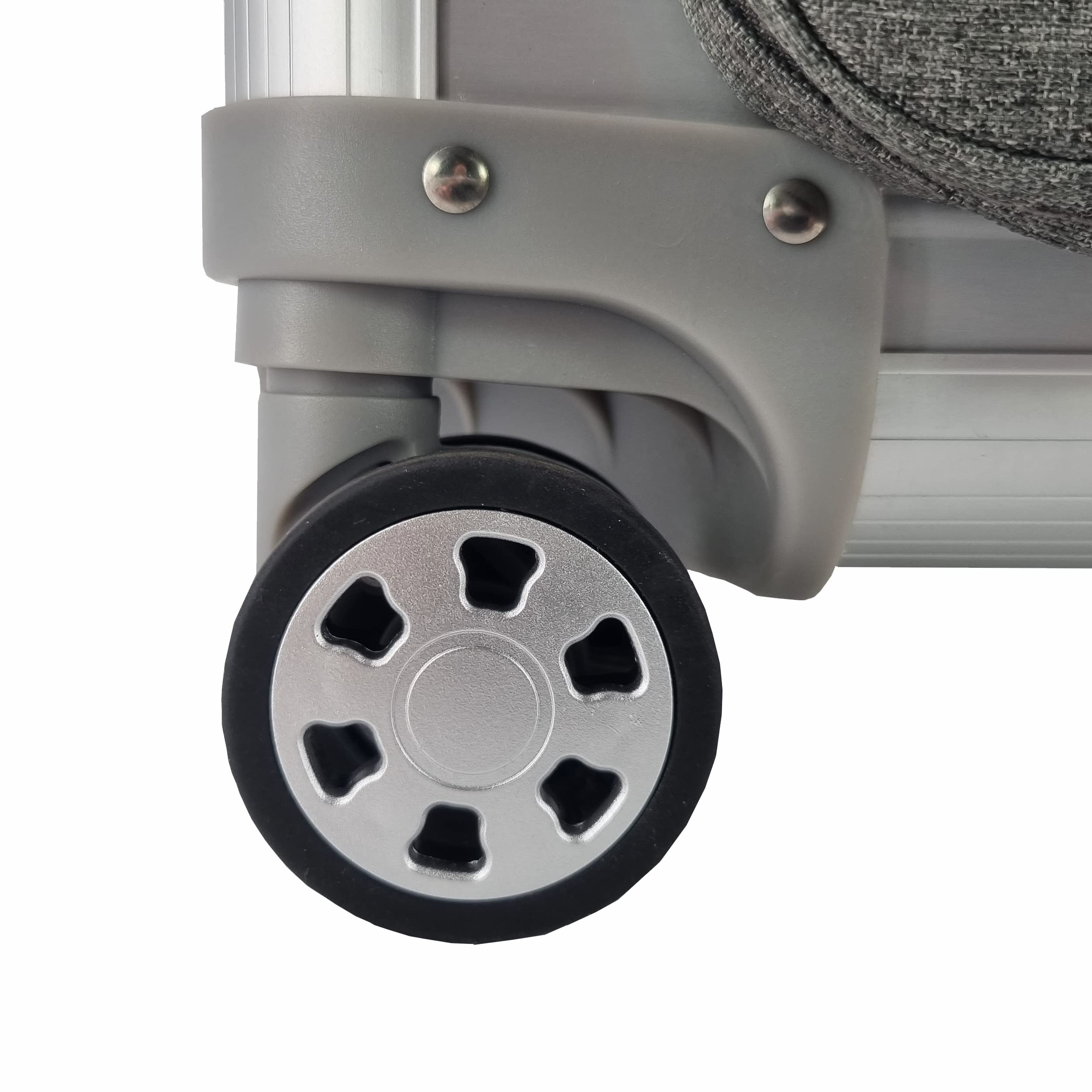 SONOVO Pilotenkoffer mit Vortasche mit Rollen mit Trolley Aluminium in Silber 45178 | Alukoffer, Aktenkoffer, Businesskoffer | Für den täglichen Geschäftseinsatz und für Kundentermine