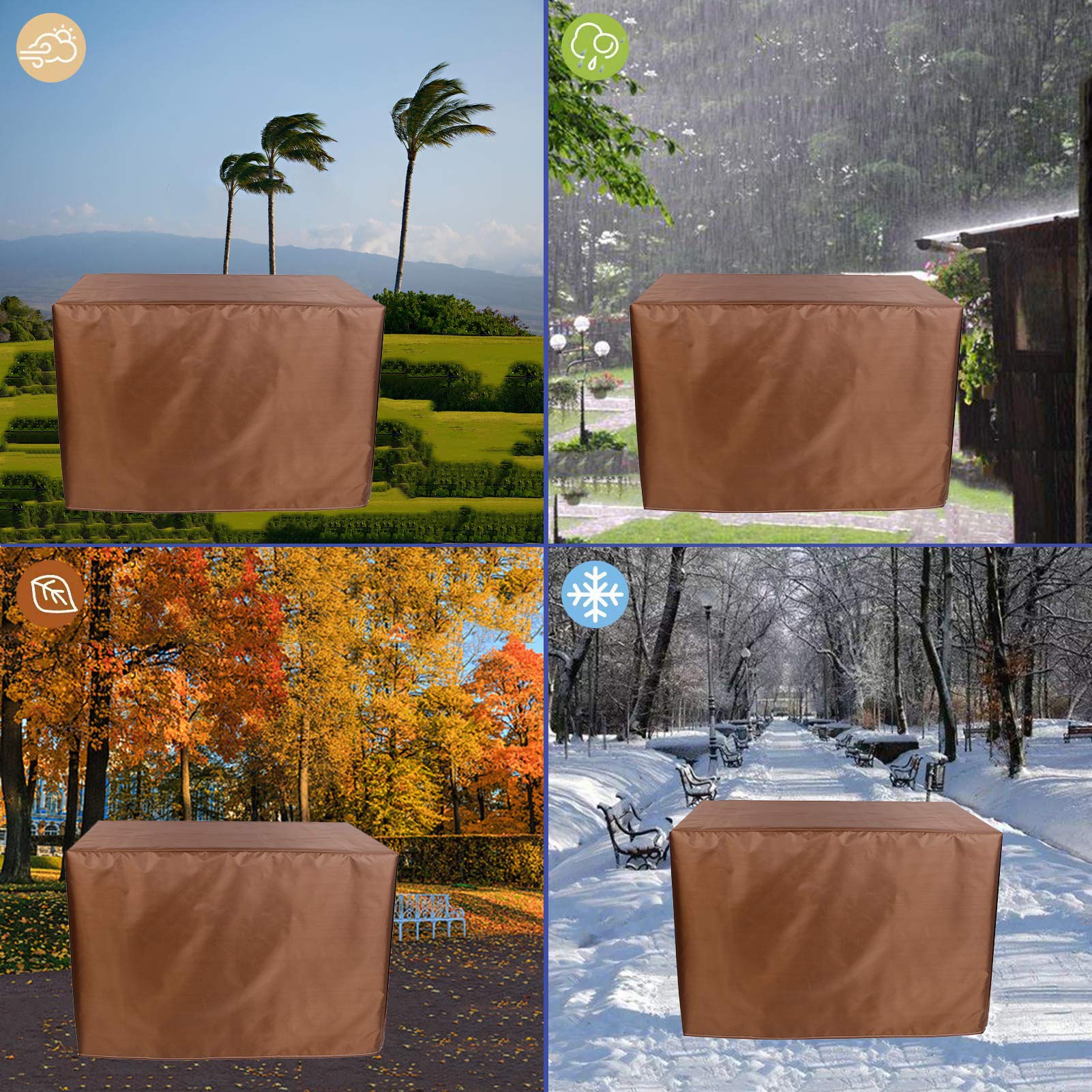 Copertura impermeabile per mobili da giardino, 170 x 170 x 91 cm, resistente, in tessuto Oxford, copertura per divano