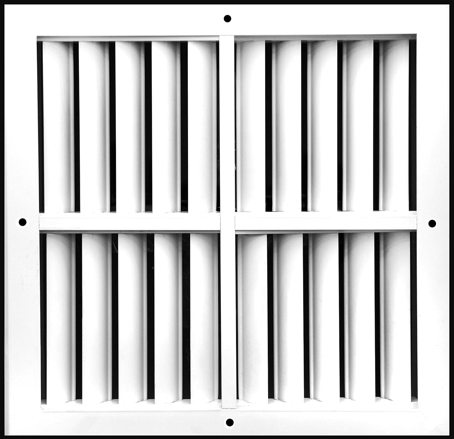 20" w X 20" h Extruded Aluminum Adjustable Surface Mount Supply Ceiling HVAC Air Grille – Interchangeable: 1-Way