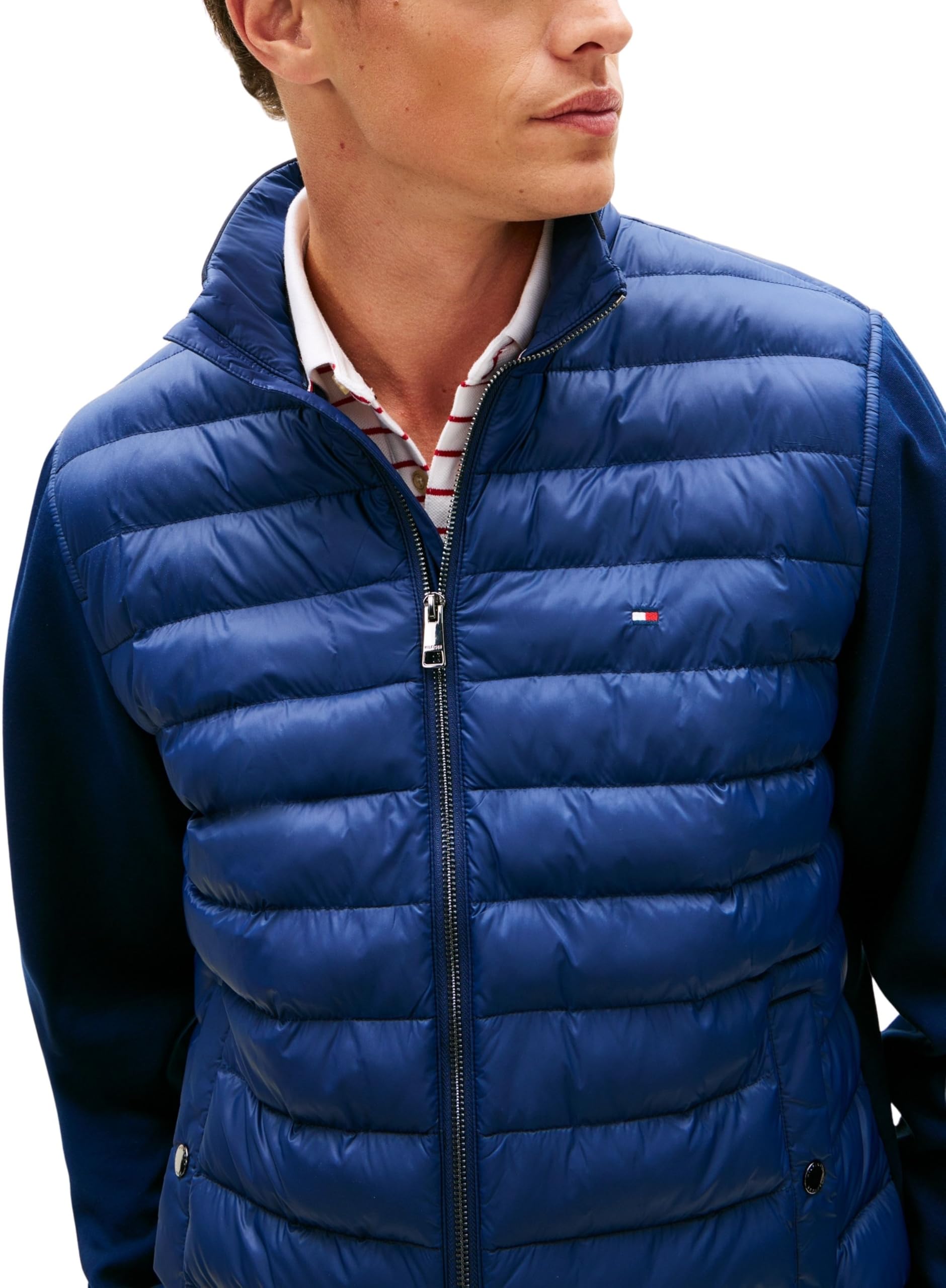 Tommy Hilfiger Mix Media ESS RWB Stand Collar Mw0mw41329 Sudadera con Cremallera Hombre
