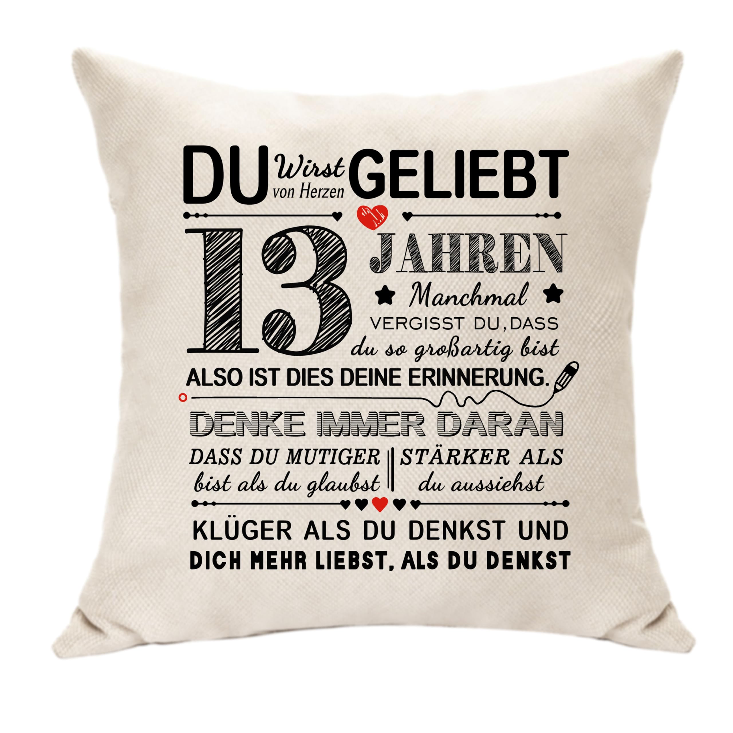 Hasodeo Kissenbezug Geburtstag Decroation Geschenke für 10. 15. 20. 30. 35. 40. 50. 60. 70. 80. 90. 100. Frauen Männer Mädchen Jungen Geburtstagsgeschenk Inspirierende Geschenke für Sie Ihn
