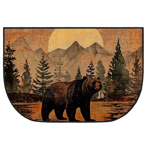 Demissle Fireplace Hearth Rug Fireplace Mats Cabin Southwestern Fireproof Fire