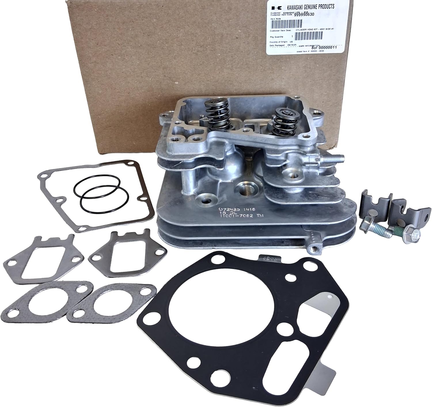 Genuine OEM Cylinder Head Kit #1 Compatible with Kawasaki FR/FS/FX481V-600V Series Engine 99999-0630