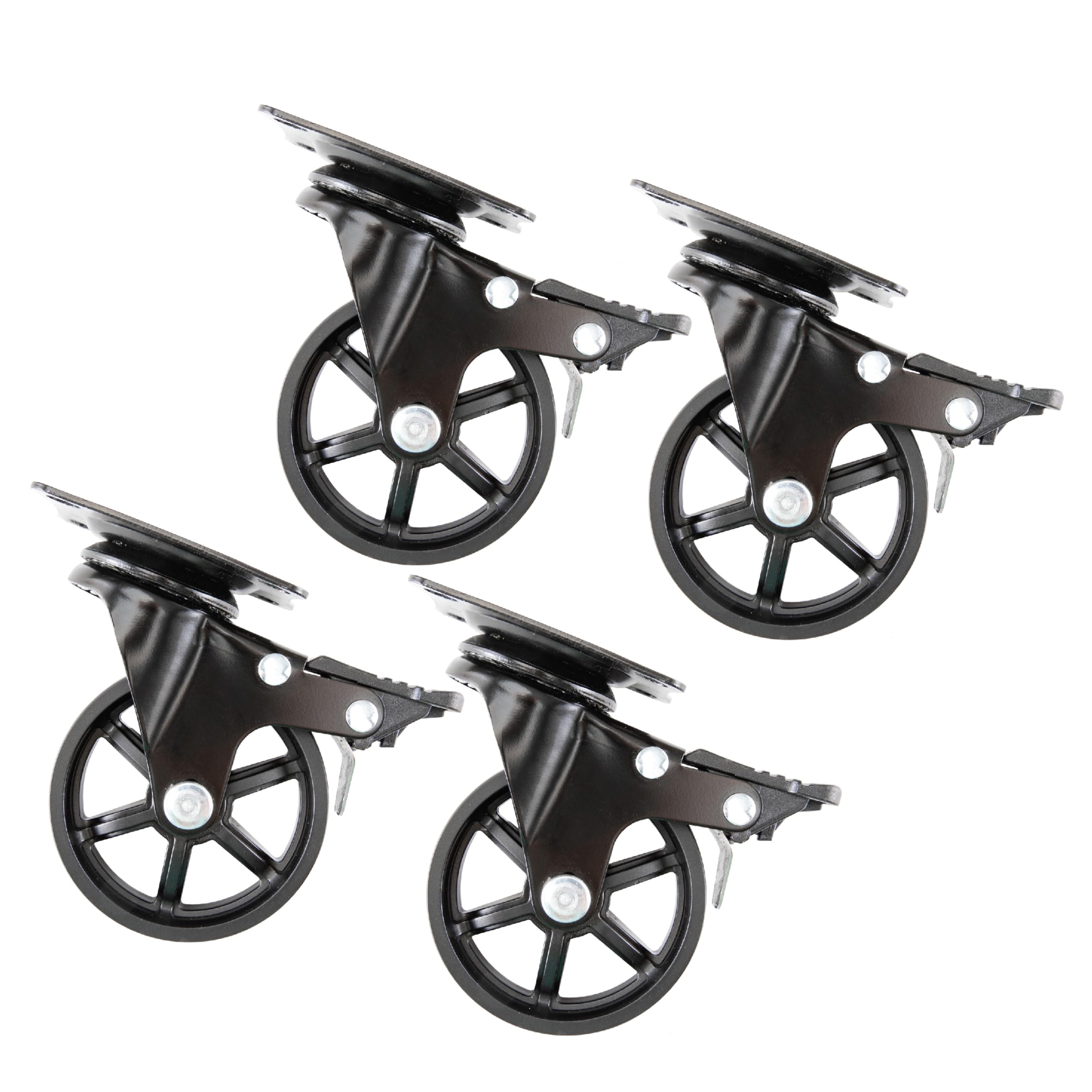 Pipe Casters - 4 Pack for ¾” Pipe -12 Pipe Casters - 4 Pack for ¾” Pipe -12