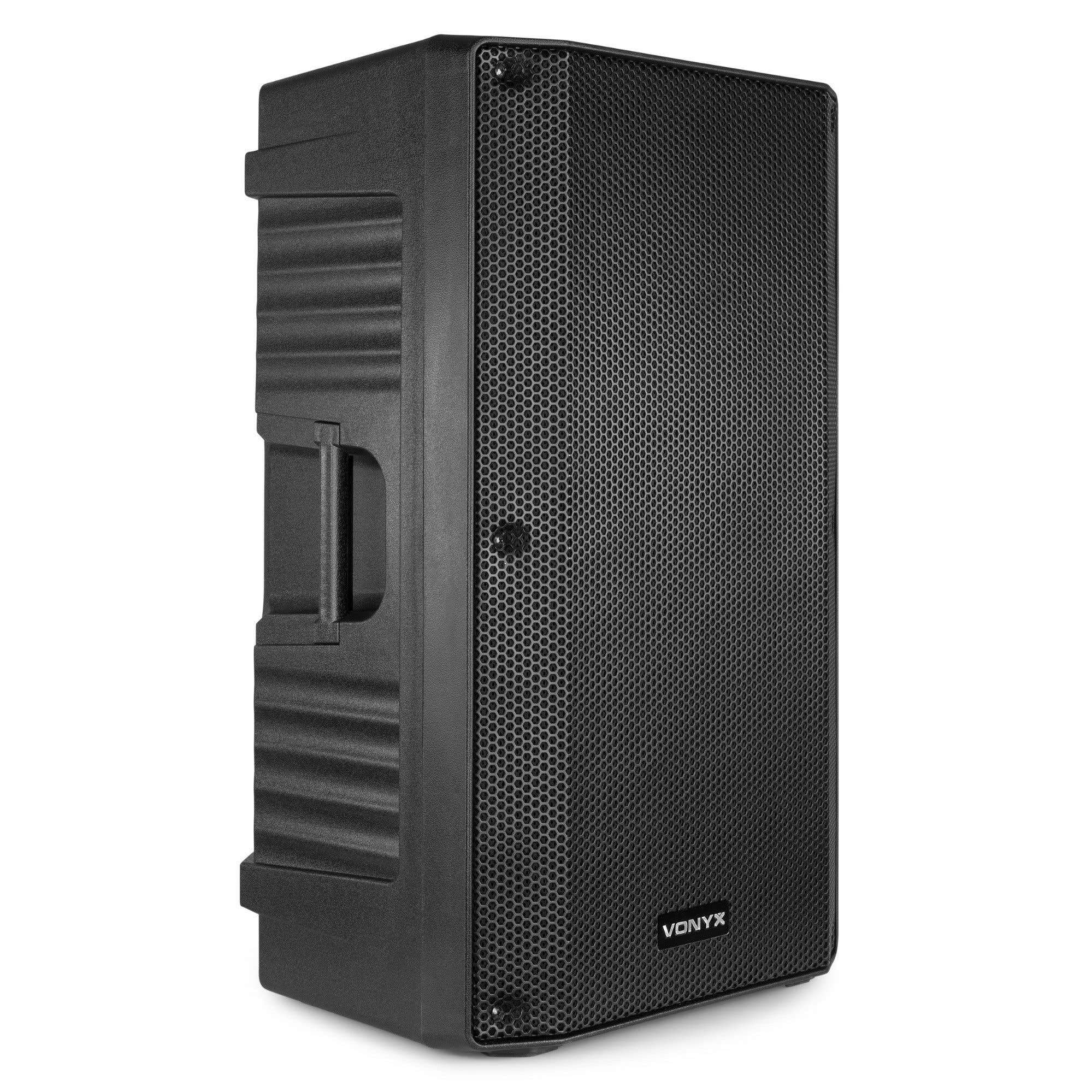VONYX VSA15 Enceinte Active Amplifiée 15" - Puissance 1000 Watts Max, Entrées Guitare, Ligne et Micro, Moniteur de Scène, Structure Robuste Idéale pour Le Transport et Une Utilisation Mobile