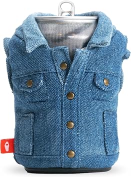 Puffin The Denim Vest Insulated Can Cooler for 12 & 16 oz Cans - Vest