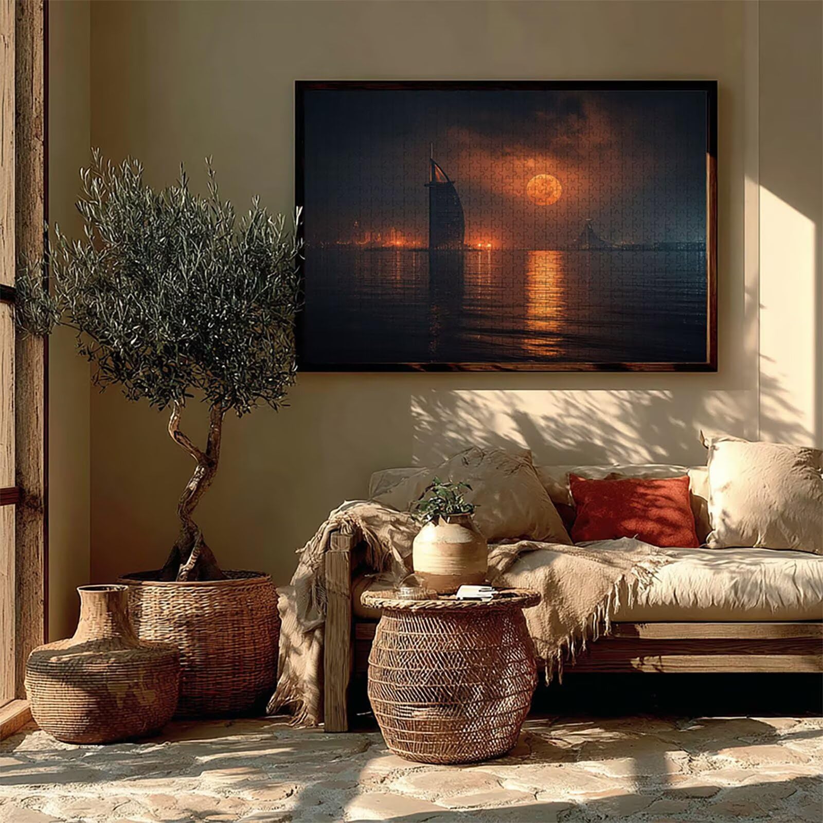 Puzzle Arte con Scatola Tramonto, Seao Puzzle Legno 5000 Pezzi Adulti 156x105cm, Attività di Intrattenimento ad Alta Difficoltà, DIY Classici Gioco, Jigsaw Per Tutta La Famiglia, Estate Regalo, 6-1774