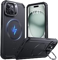 Vista 63 de ESR Funda magnética resistente para iPhone 13 Pro con soporte, protección contra caídas de grado militar de 23 pies, compatible con accesorios