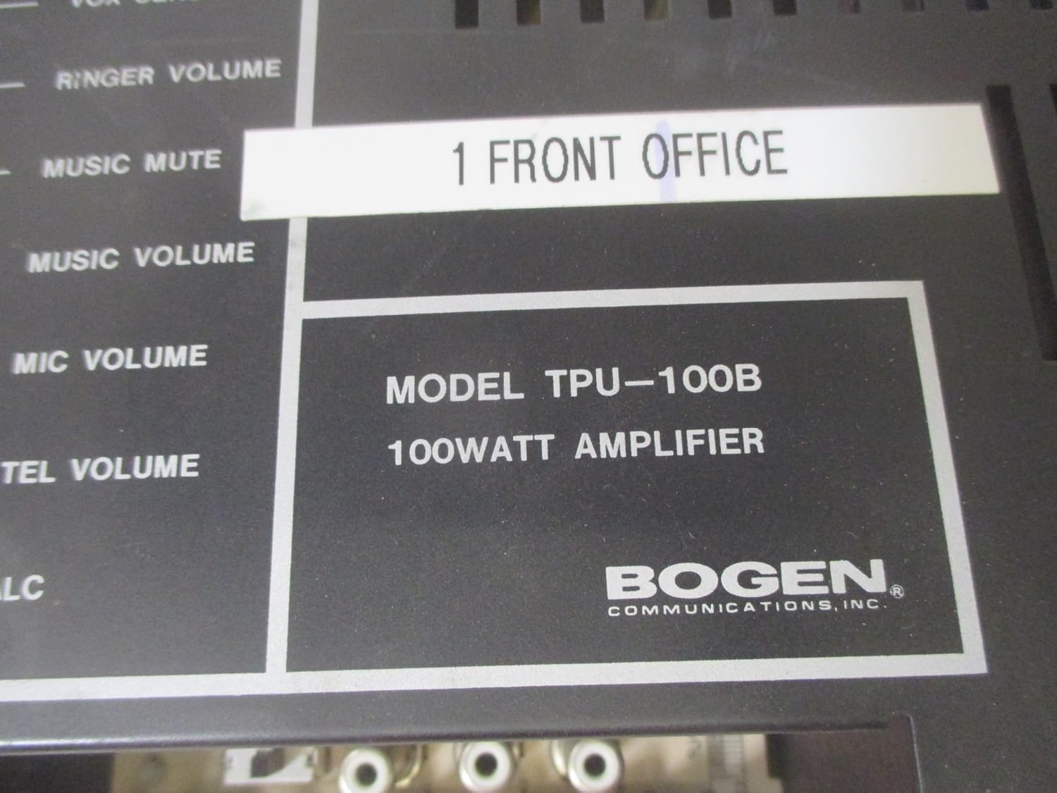 BOGEN Communications TPU100B Amplifier, TPU Series Telephone Paging