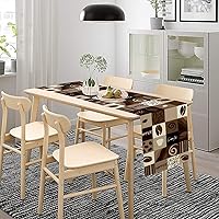 Vista 77 de Camino de mesa de mediados de siglo, moderno patrón atómico absctract geométrico retro de los años 1950 y 1960 S para decoración de mesa del hogar