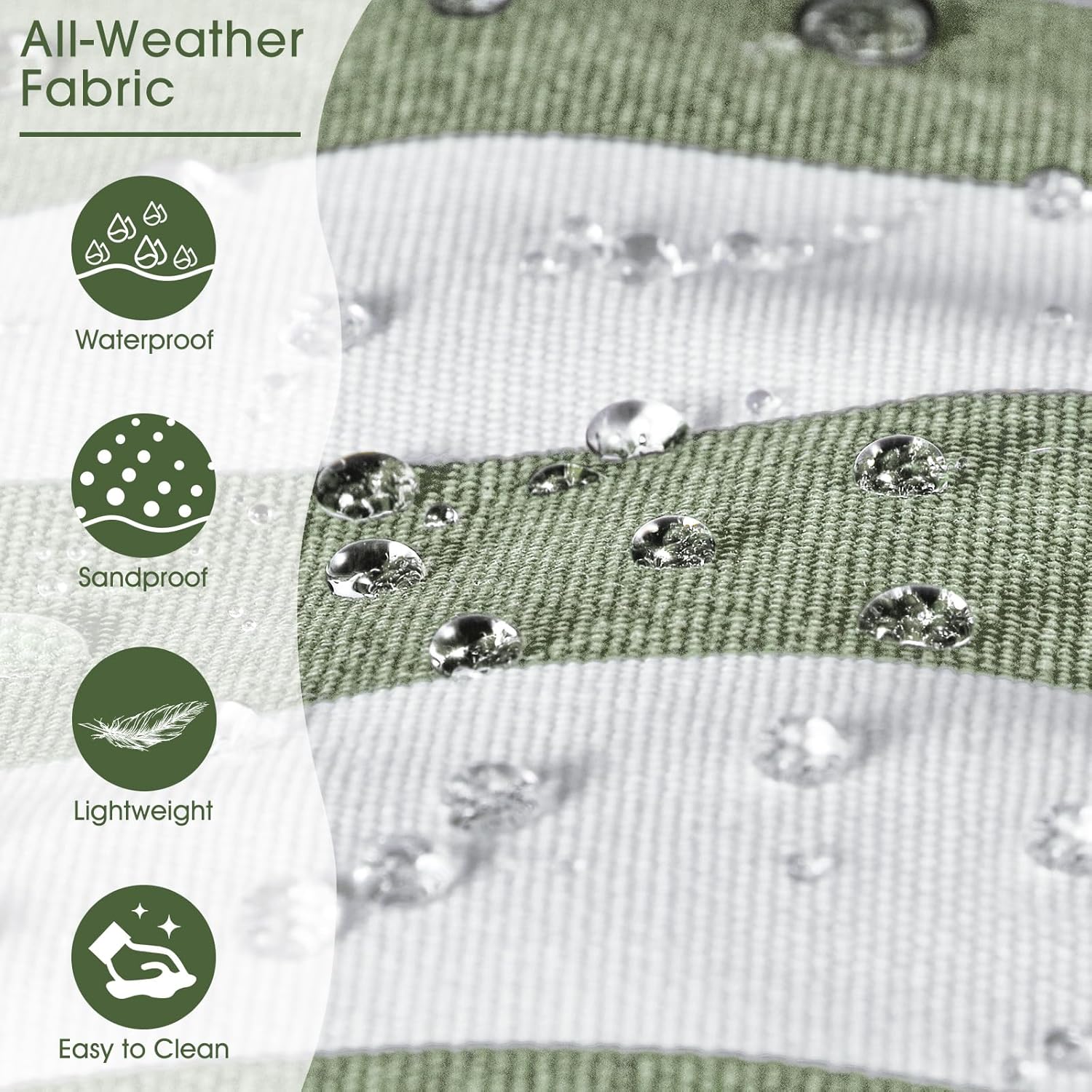 Becokan Beach Bags for Women Canvas Large Beach Tote Bag Zipper Waterproof Sandproof Foldable Swim Pool Bag with 7 Pockets - Image 5