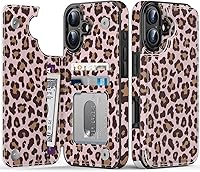 Vista 256 de LETO para iPhone 15 Pro Funda tipo cartera - Tapa tipo folio con patada - Diseños de moda - Tarjetero - Funda protectora para mujeres y niñas - 6.1