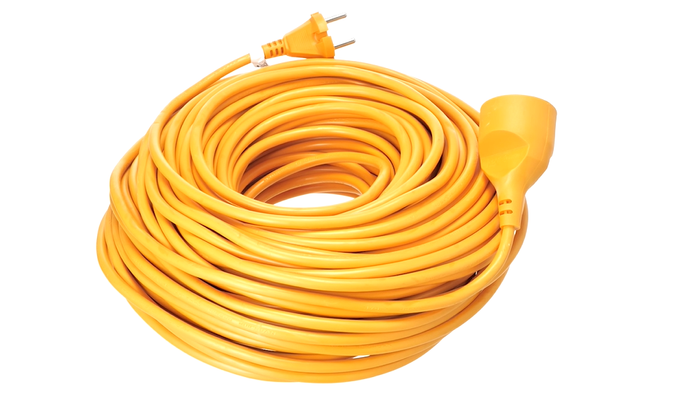 Zenitech Verlängerungskabel, 2m, Goldfarben – HO3VVH2-F Kabel, 6A, Mit Kindersicherung