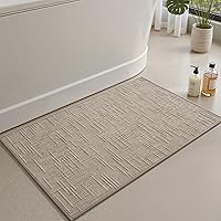 Vista 1 de AMOAMI Bath Mat Non Slip Super Absorbent Quick Dry Bath Mats for Bathroom Floor Rubber Backing Washable Bathroom Rugs Modern Woven Jacquard Mat