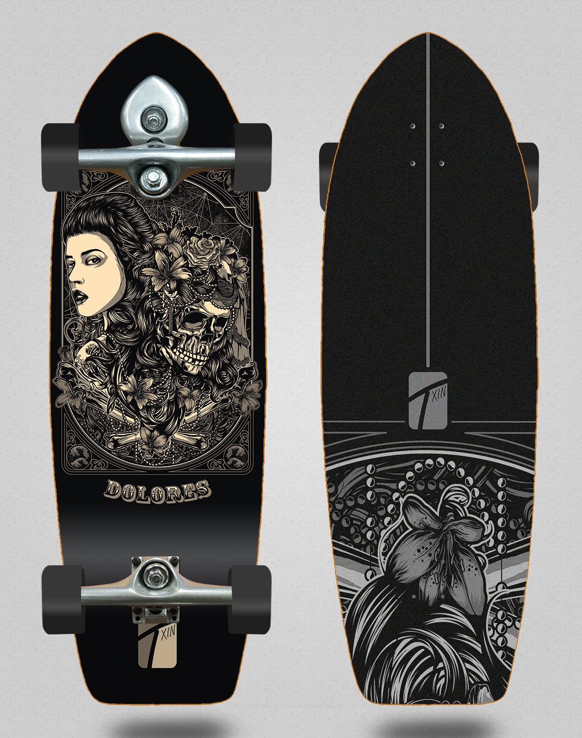Txin Surfskate Complete with Buri Surf Skate Trucks - Two Faces 29
