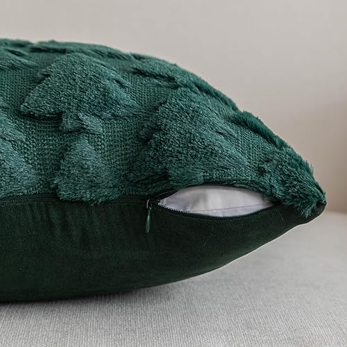 Miniatura 4 de SHITURRE Juego de 2 fundas de almohada decorativas para árbol de Navidad, fundas de almohada suaves y esponjosas para decoración del hogar, fundas
