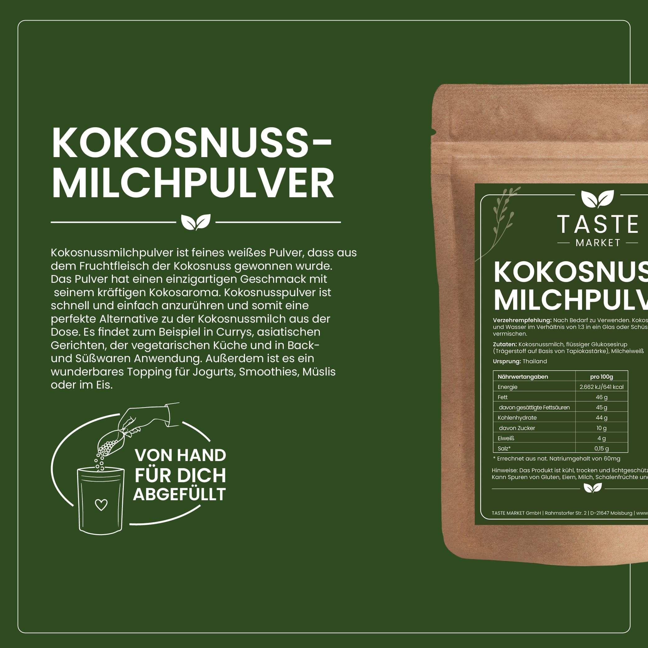 Kokosmilchpulver 10 kg | Kokosnussmilch Pulver | Kokos Milch Pulver getrocknet | Kokosnussmilch Milchpulver | sprühgetrocknet
