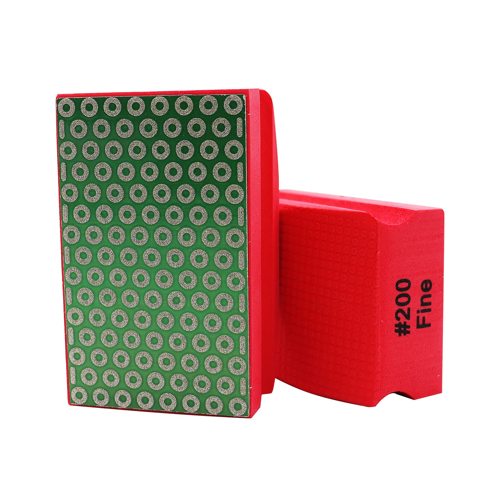 SHDIATOOL Diamond Hand Polishing Pads Foam Back for Granite Marble Stone Ceramic Grit 200 Pack of 2