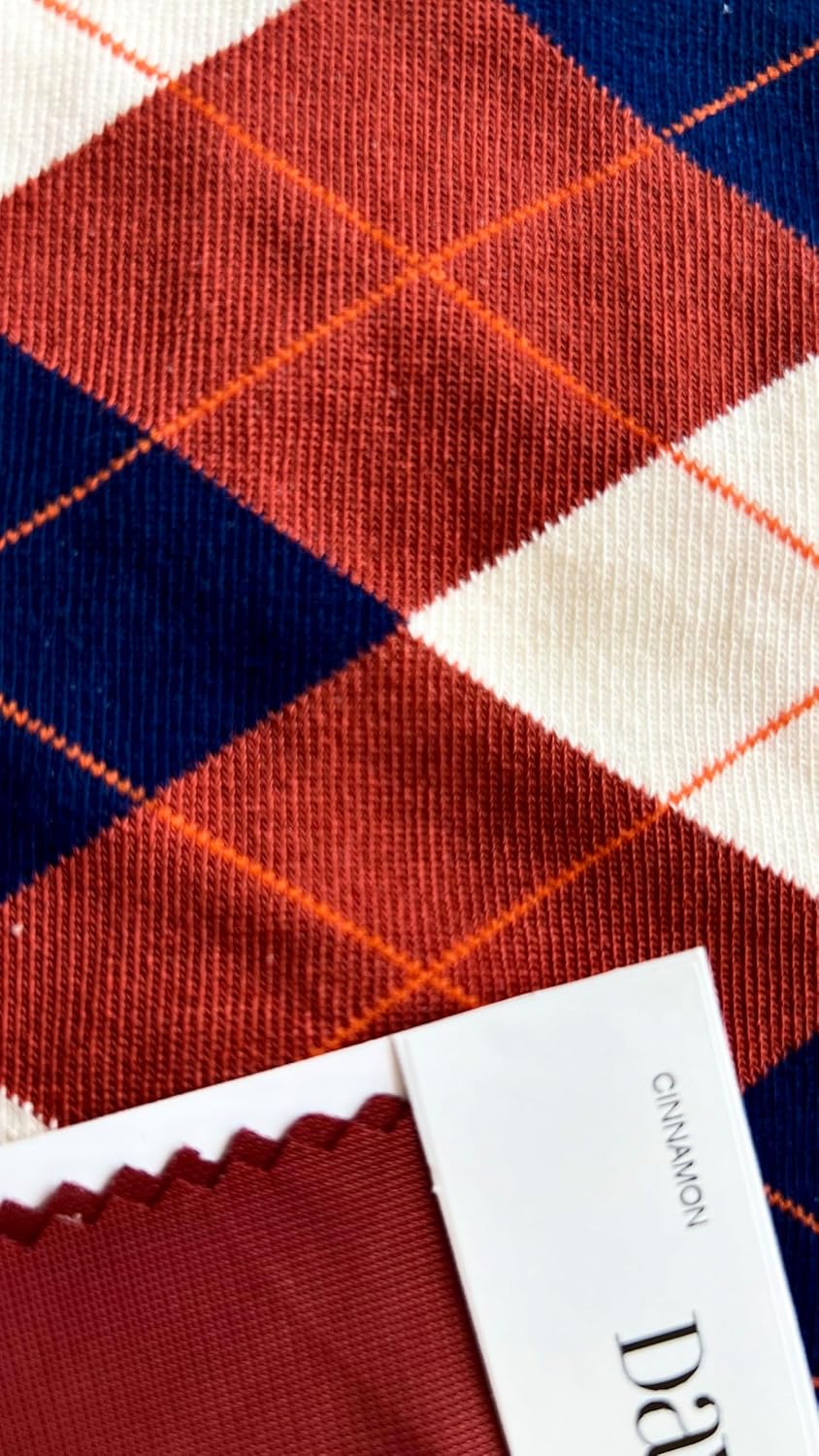 Triple M Plus Burnt-Orange Mens dress-socks 8-13