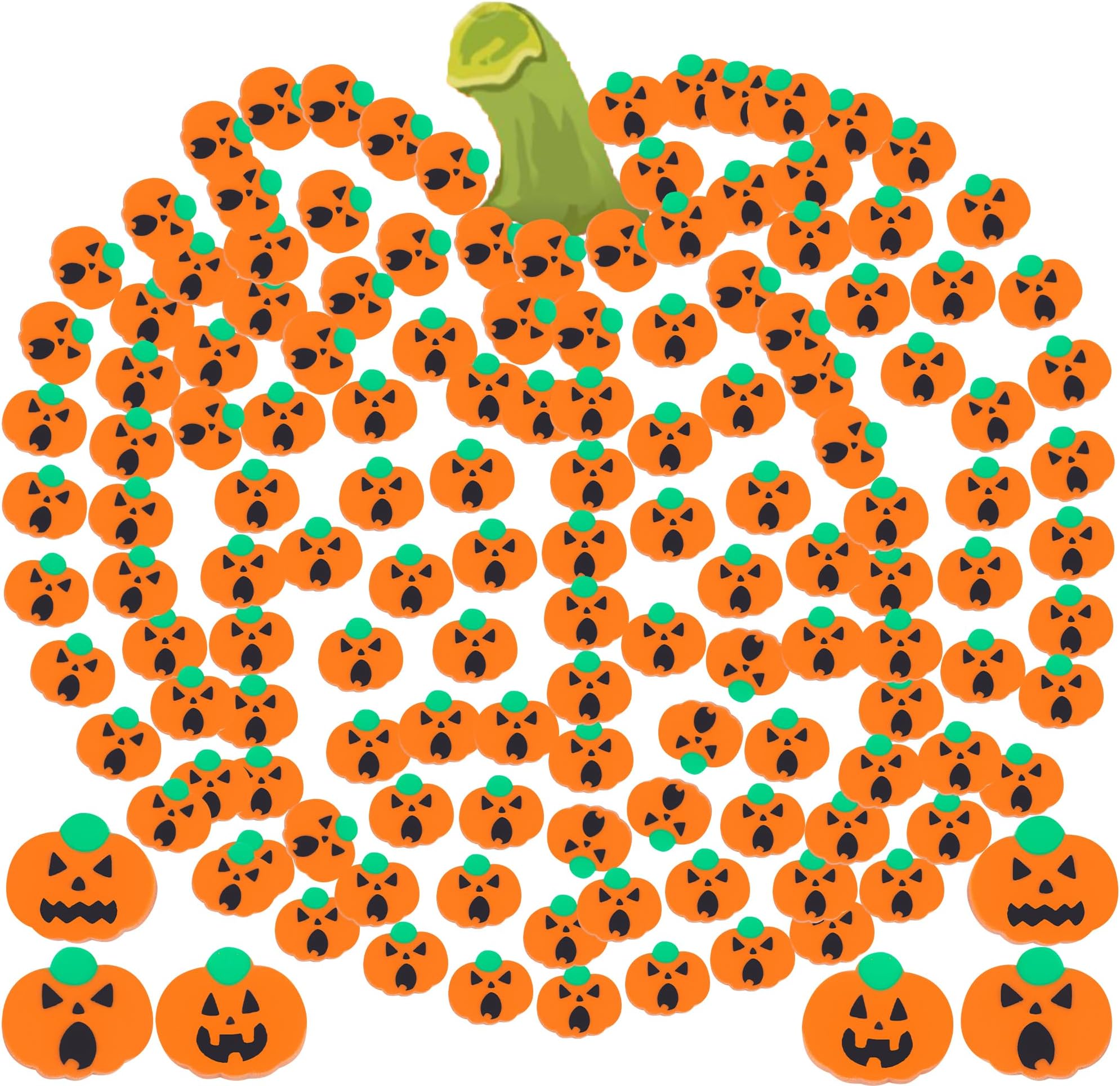 200 Pieces Halloween Erasers Mini Erasers Soft Latex Free Eraser Bulk Pencil Eraser for Classroom Rewards,Halloween Party Favors,Holiday Goody Bag Fillers (Pumpkin)