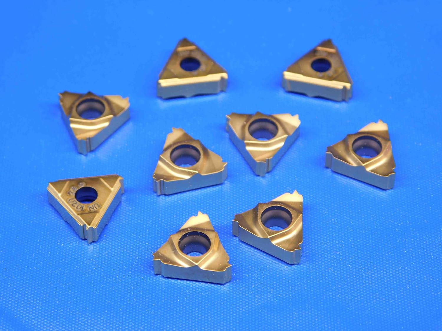 M & J Tooling LLC 9pcs New SANDVIK R166.0L-11UN01-240 1020 TiN Coated Carbide Threading Inserts - BR5074TBB1