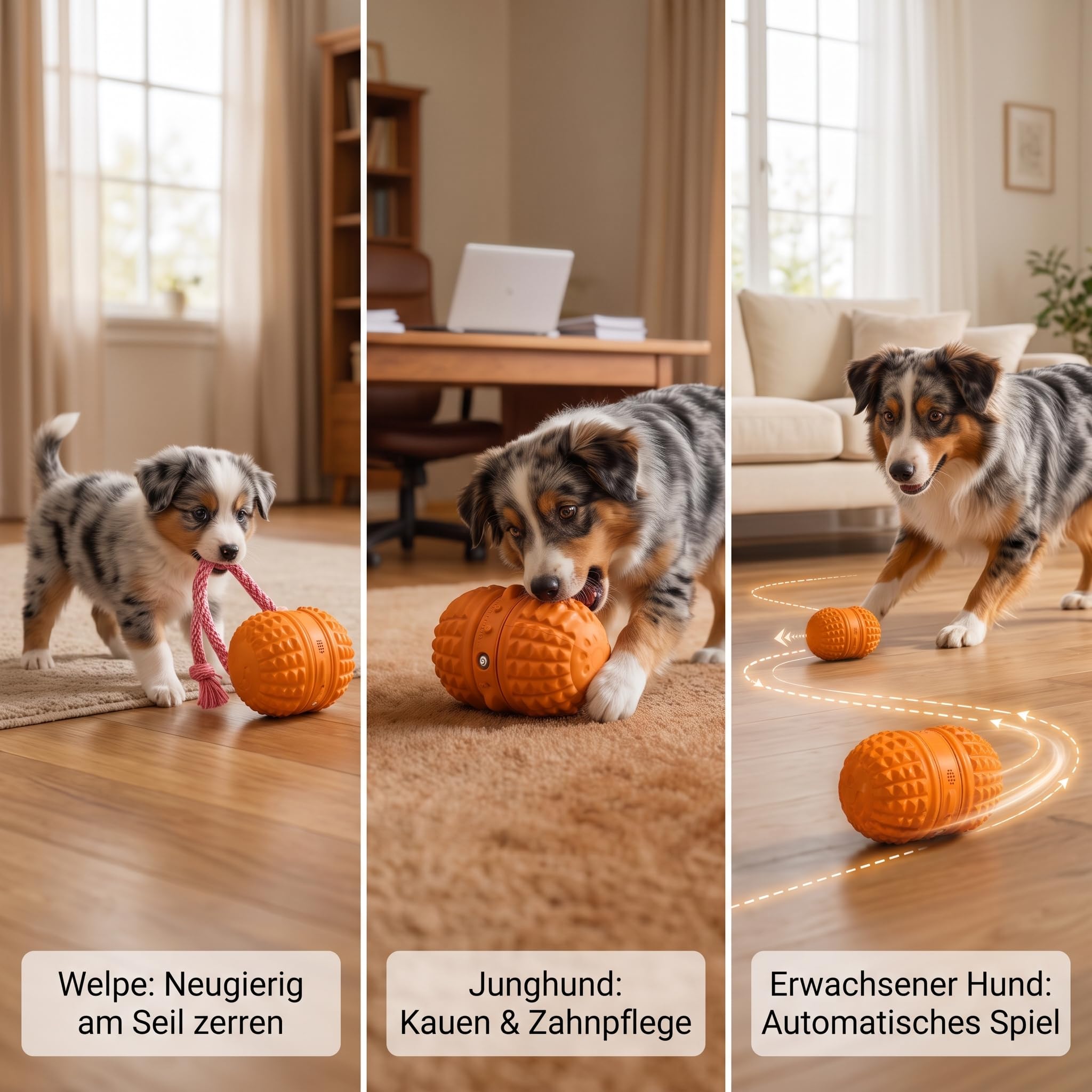 Interaktiver Hundeball Intelligenter Spielball Hundespielzeug
