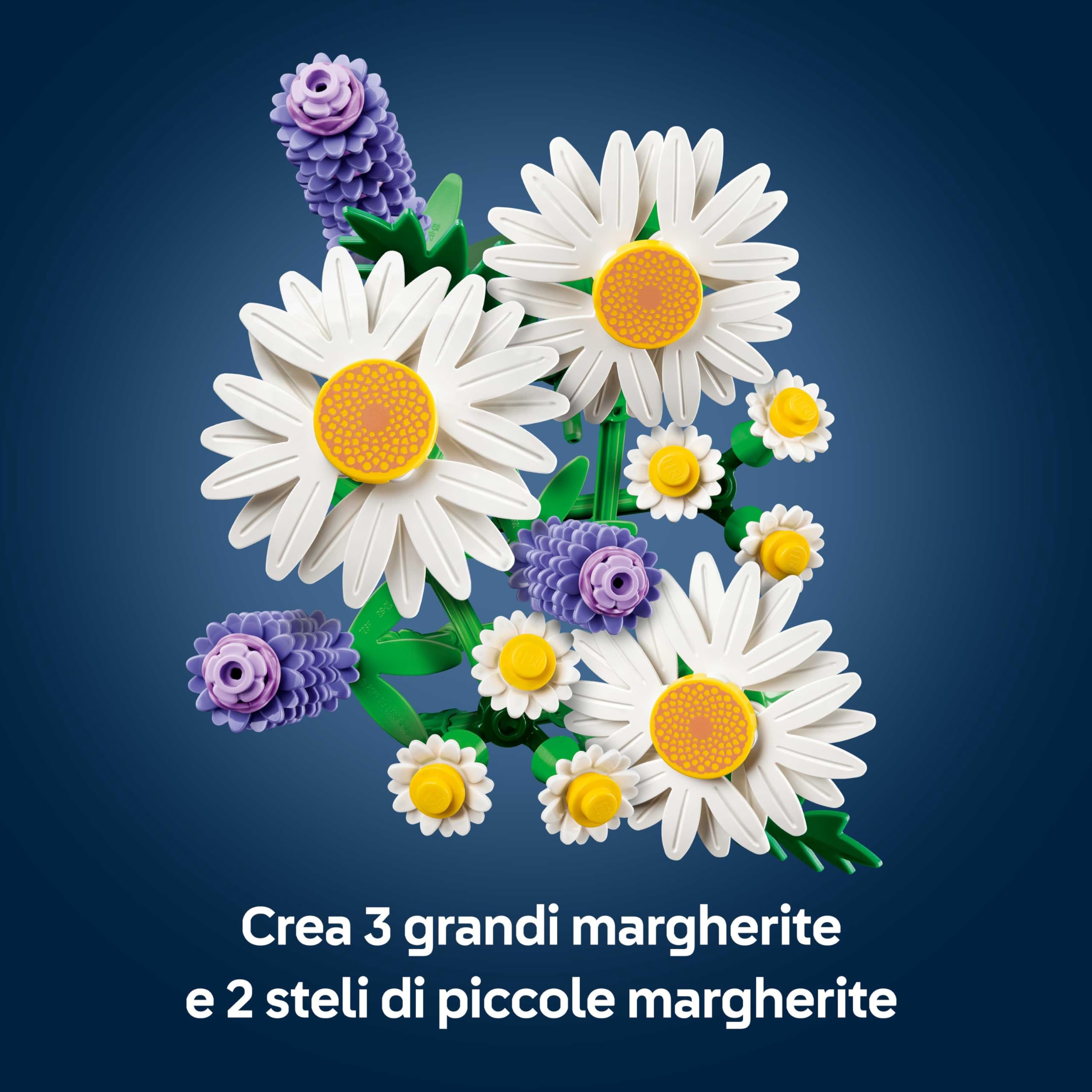 LEGO Botanicals Margherite 11508 Bouquet di Fiori Artificiali per Decorazione Camera da Letto Regalo Compleanno