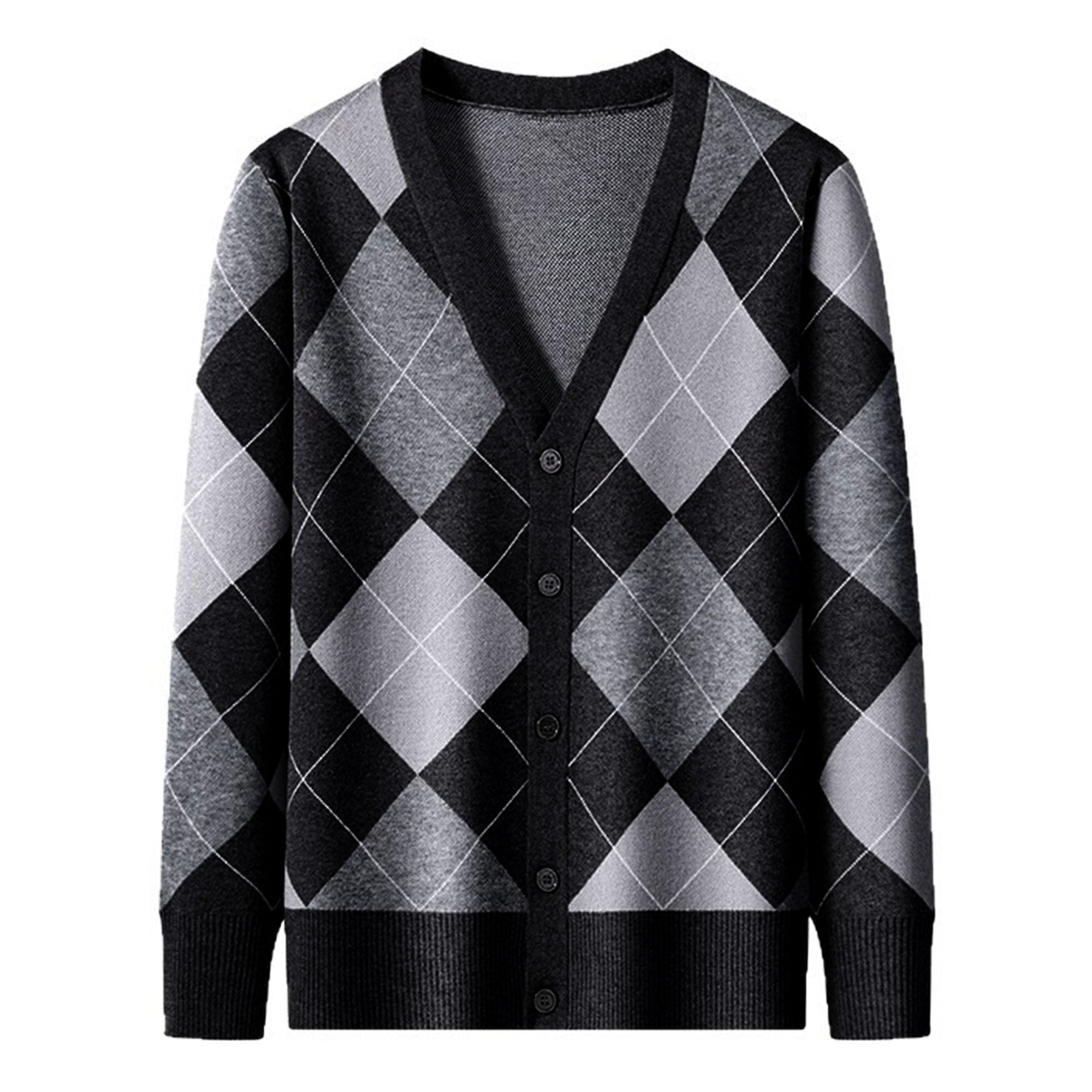 Cardigan da uomo casual a maniche lunghe lavorato a maglia con bottoni