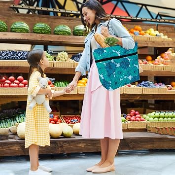 Foldable Shopping Trolley Bag with 5KG Capacity(Blue)